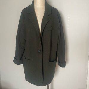Anthropologie dark olive green unisex unlined sweater jacket size XL NWOT